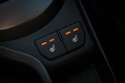 View of the heated seat buttons.