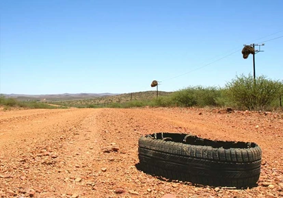 sit on a flat tyre