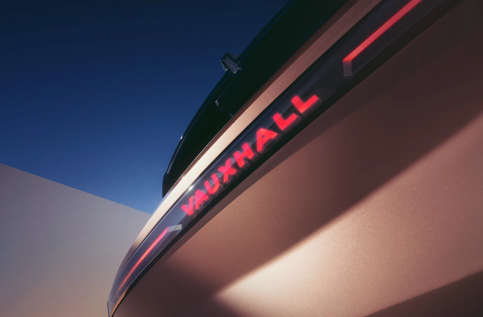 Rear view of Vauxhall Grandland EV.
