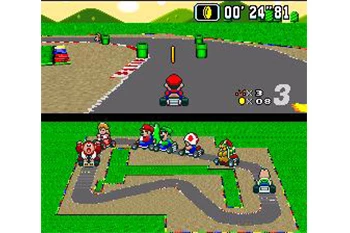 Super Mario Kart Gameplay Screenshot