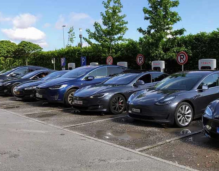 Electric company cars (Tesla)